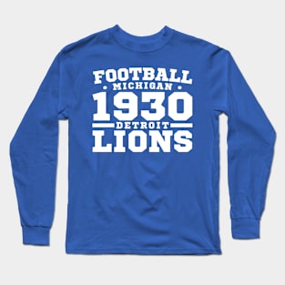 Football Michigan 1930 Detroit Lions Long Sleeve T-Shirt